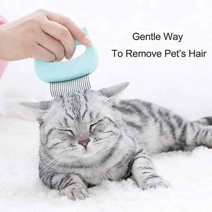 2pcs Cat Dog Pet Hair Removal Grooming Massage Shell Comb