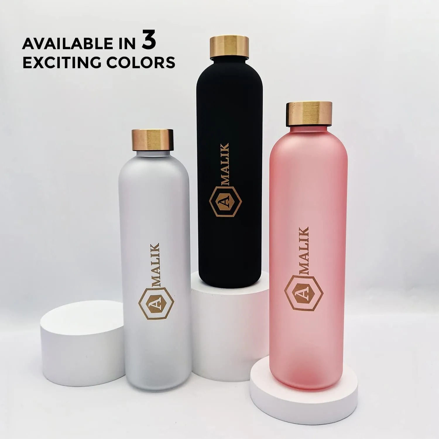 Amalik Motivational 32 oz Sports water bottle with Time markings, Leakproof Bpa Free Reusable Drop Resistant Eco-Friendly Drink Bottle 1 Liter