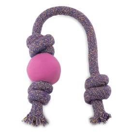BECO NATURAL RUBBER BALL ON ROPE - SMALL
