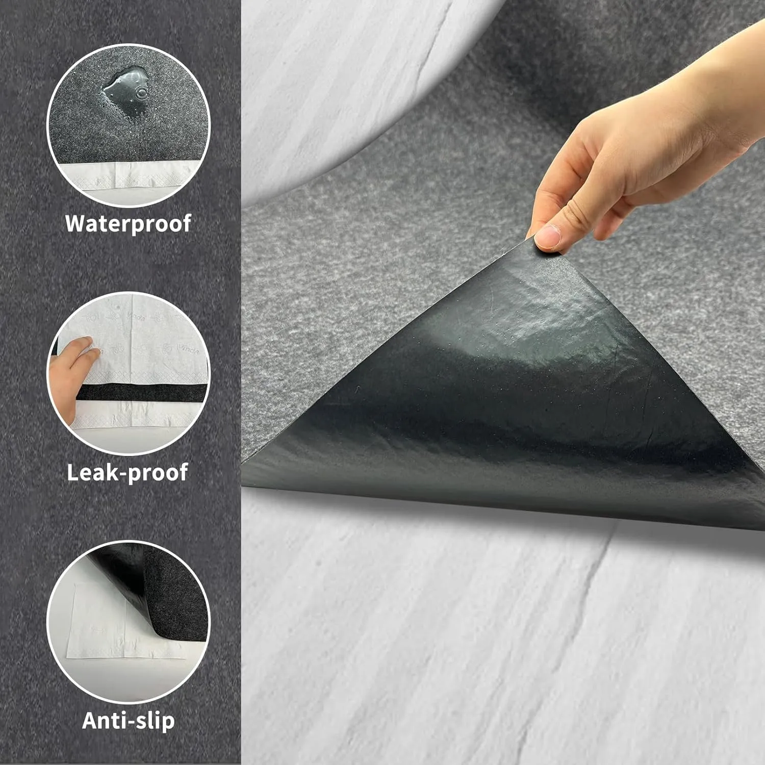 BNOSDM 79x79 Inch Extra Large Dog Playpen Mat Washable Rabbit Cage Liner Reusable Waterproof Floor Protector Pad, Non-Slip Pet Mats for Dog Rabbit Fence, Crate and Kennel