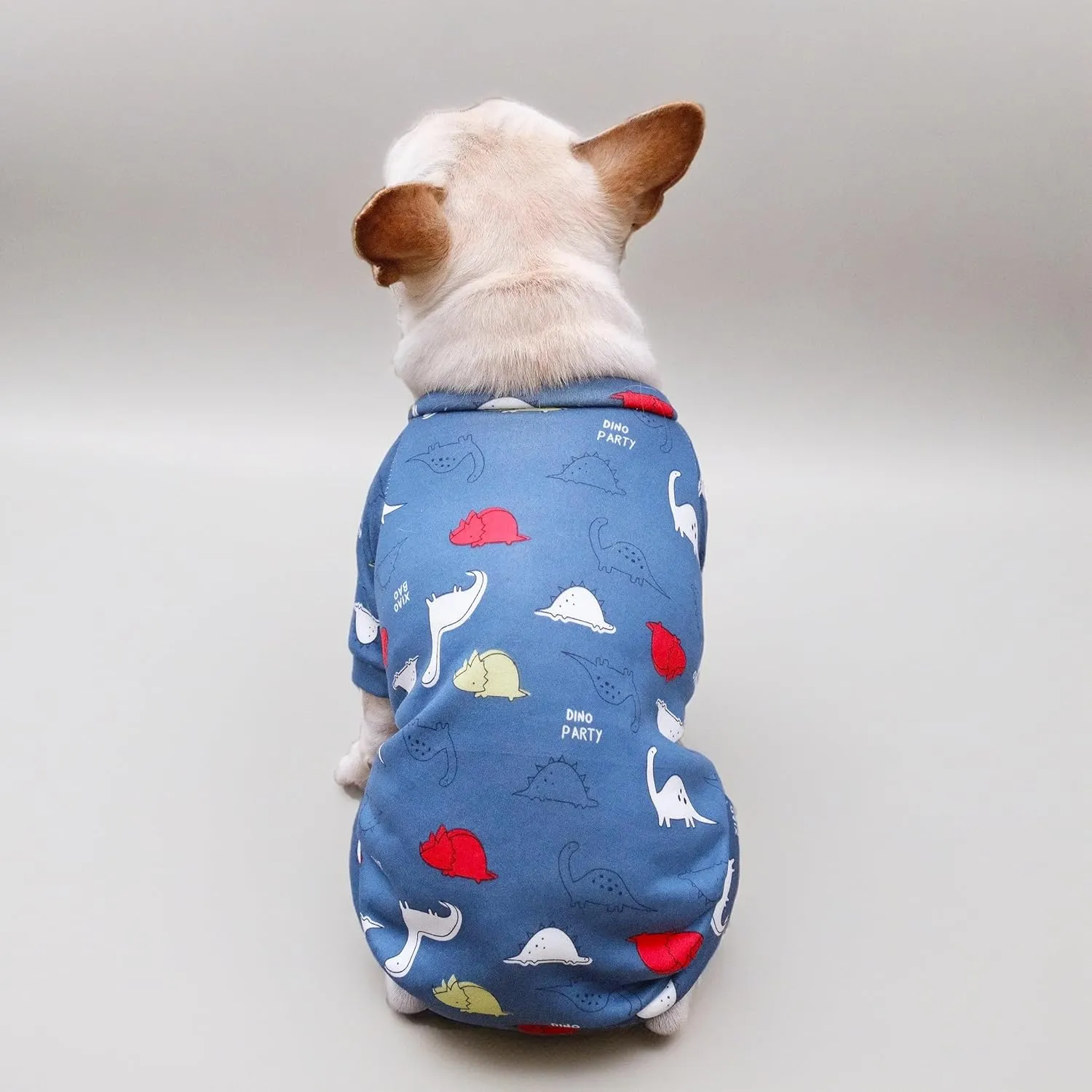 Cartoon Small Dog Clothes for Boys, Small Dog Sweater Female Cute Dinosaur Pattern Fleece Dog Sweaters Puppy Sweaters Shirts for Small Dogs Boy Frenchie Pug (M), Medium, Navy