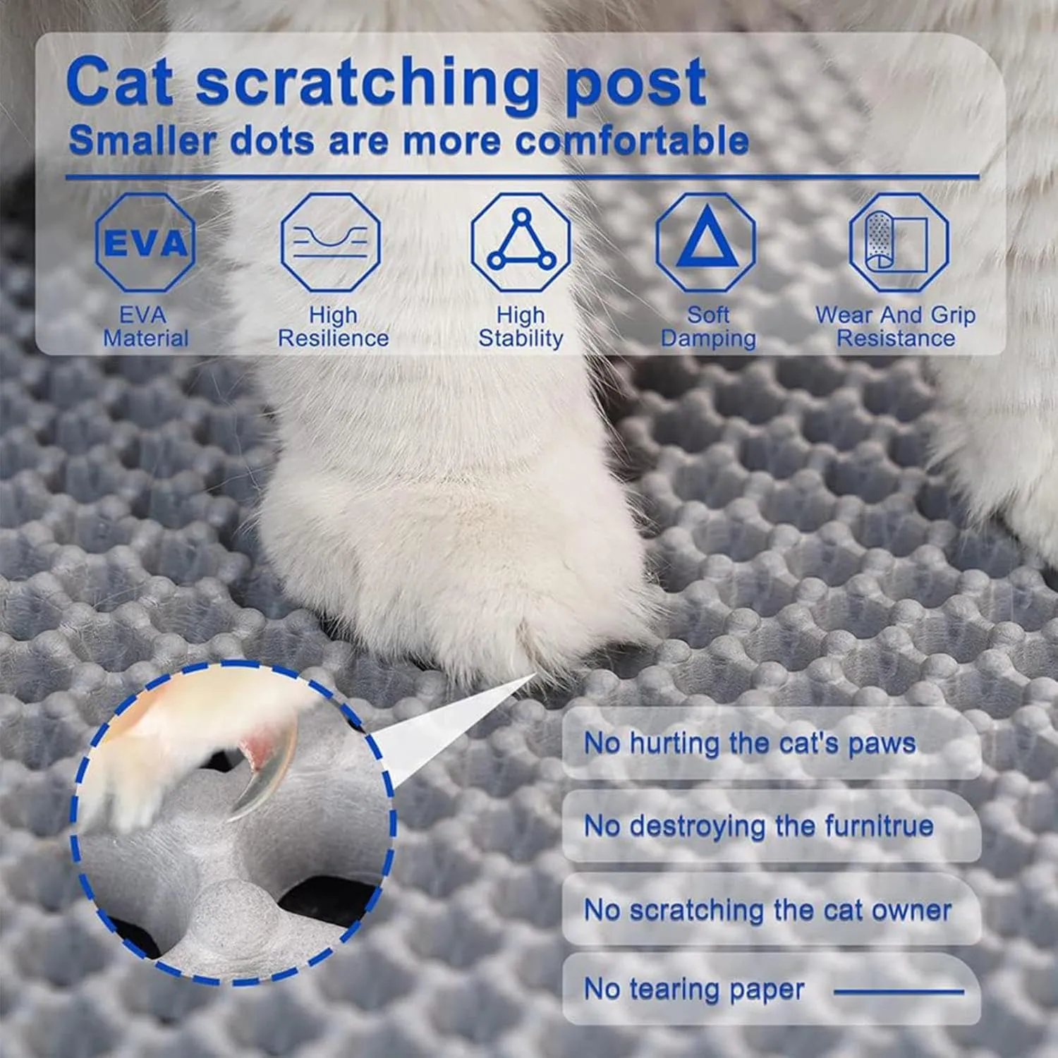 Cat Litter Mat, 24X35In/26X46In Double Layer Easy Clean Cat Litter Trap Mats Cat Litter Pad, Less Waste,Soft On Paws,Non-Slip,26X46In-Gray