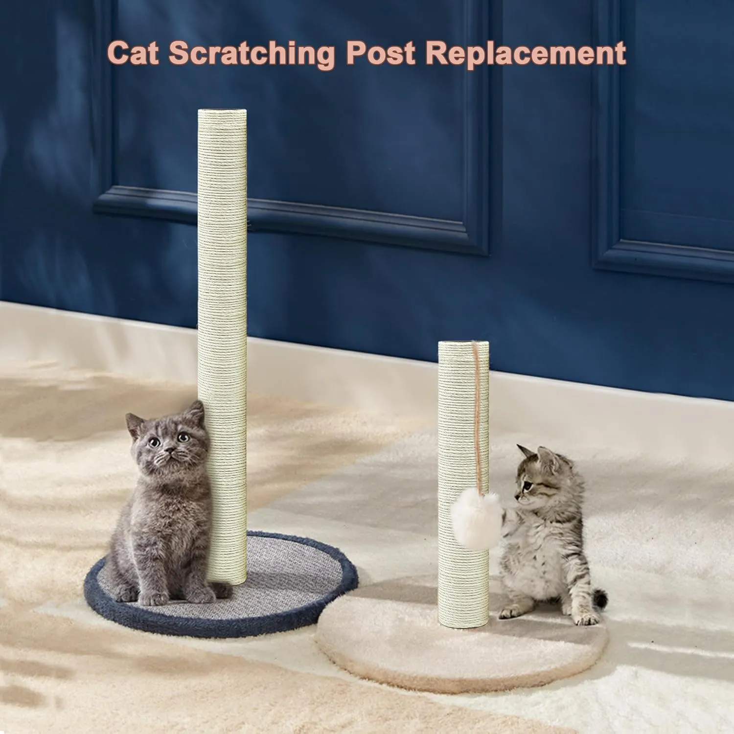 Cat Scratching Post Replacement Pole4 PCS 15.7 in Cat Tree Replacement PostNatural Sisal Cat Tree Replacement Parts with M8 Screws
