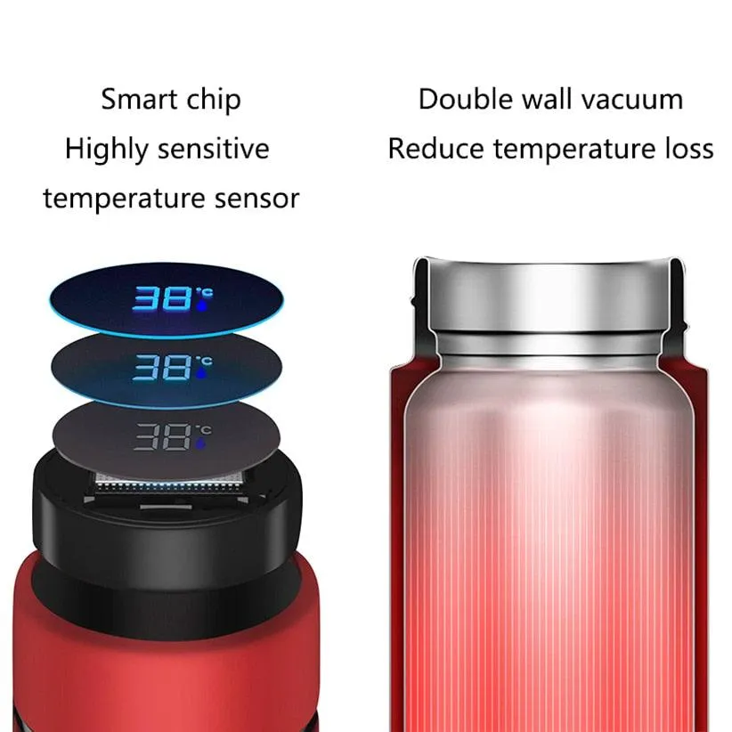 Christmas gift 500ML Intelligent Stainless Steel Thermos Bottle