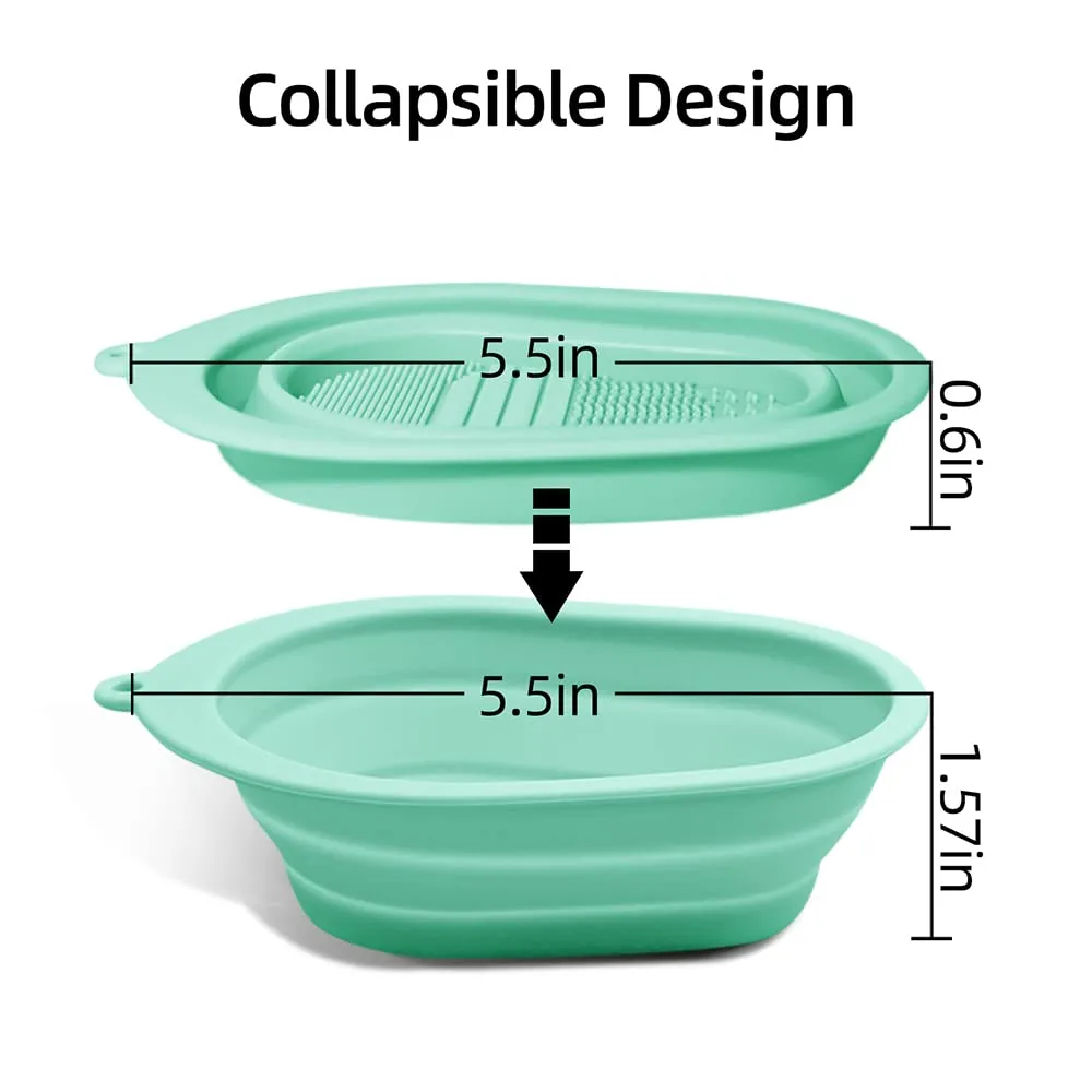Collapsible Makeup Brush Cleaning Mat Silicone