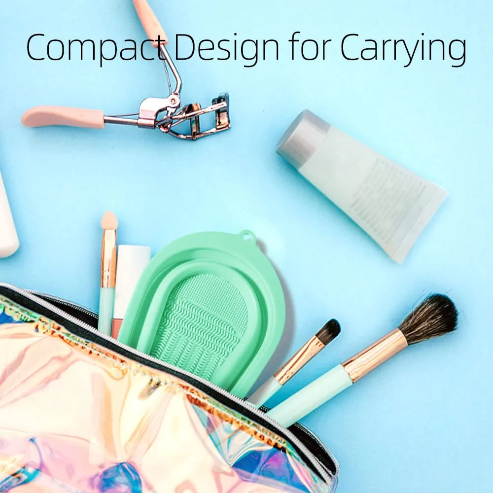 Collapsible Makeup Brush Cleaning Mat Silicone