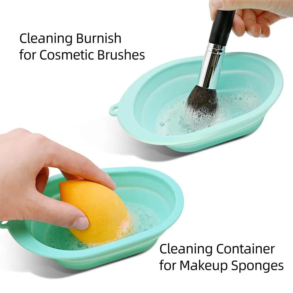 Collapsible Makeup Brush Cleaning Mat Silicone