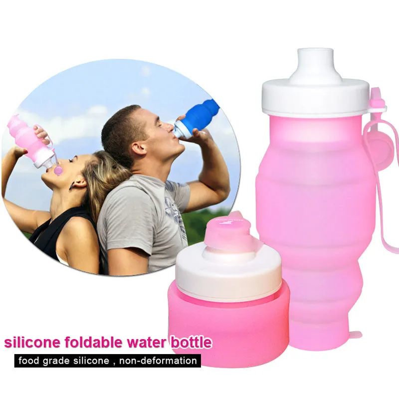 Collapsible Silicone Water Bottle 520ml / 17Oz