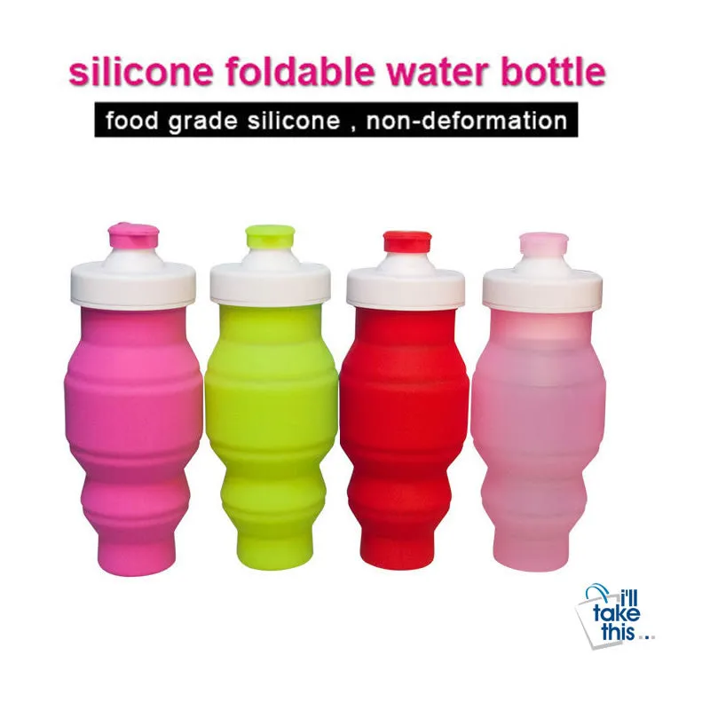Collapsible Silicone Water Bottle 520ml / 17Oz