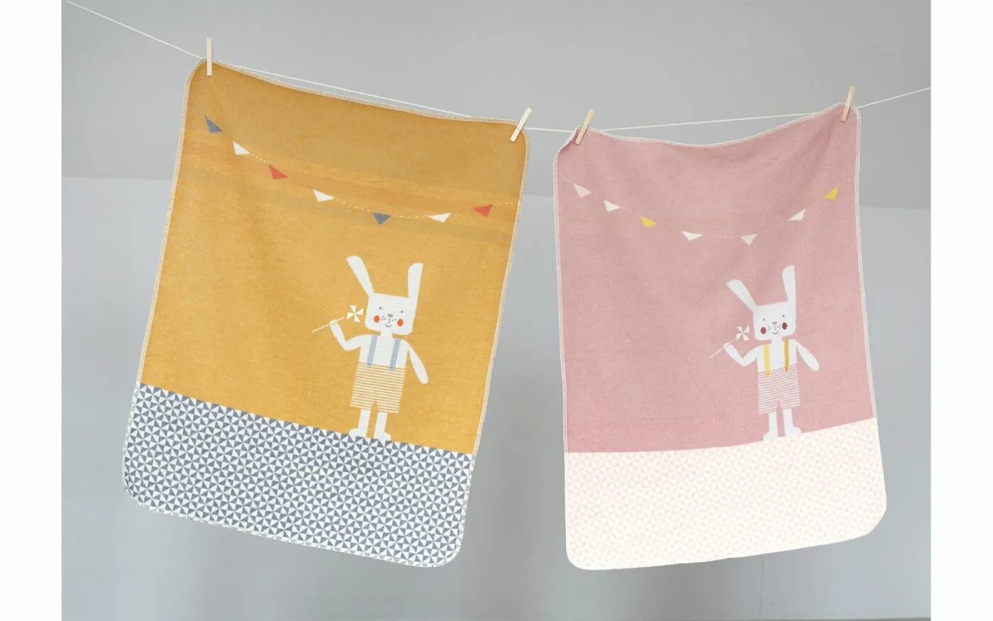 Embroidered Bunny Blanket - David Fussenegger