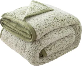 EMME Fleece Throw Blankets Soft Sherpa Plush Blankets for Couch Cozy Bed Blanket(Sage, 50"x60")