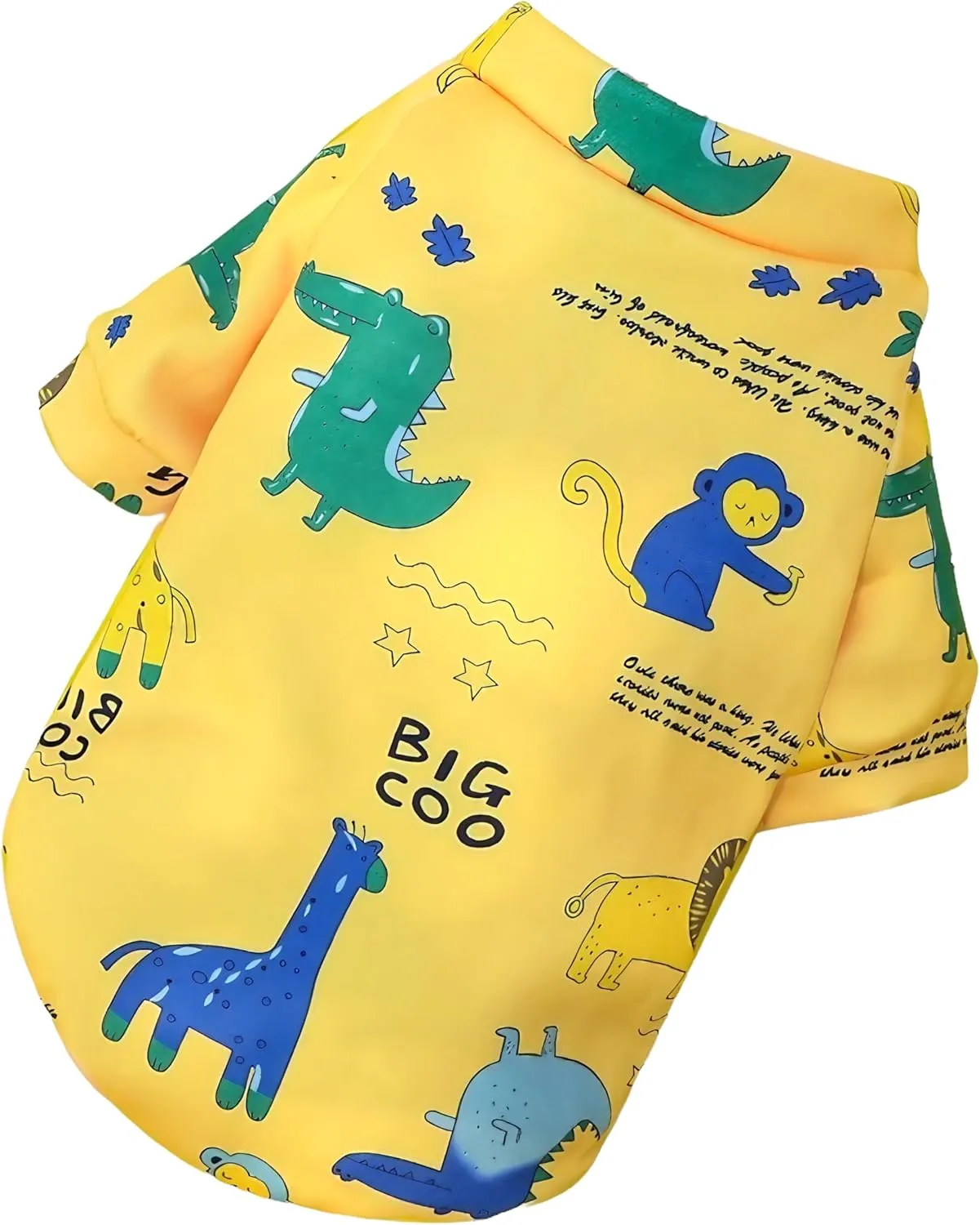 French Bulldog Clothes, Cartoon Dog Sweaters for Small Dogs Male Female, Fleece Dog Shirts for Small Dogs Clothes for Frenchie Dog Chihuahua Pomeranian Pug (Yellow,M)