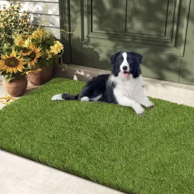 HEBE Artificial Grass Pad for Dogs, Professional Potty Training, Reusable Grass with Drainage Holes, Turf Mat for Indoor Outdoor 35"x59"
