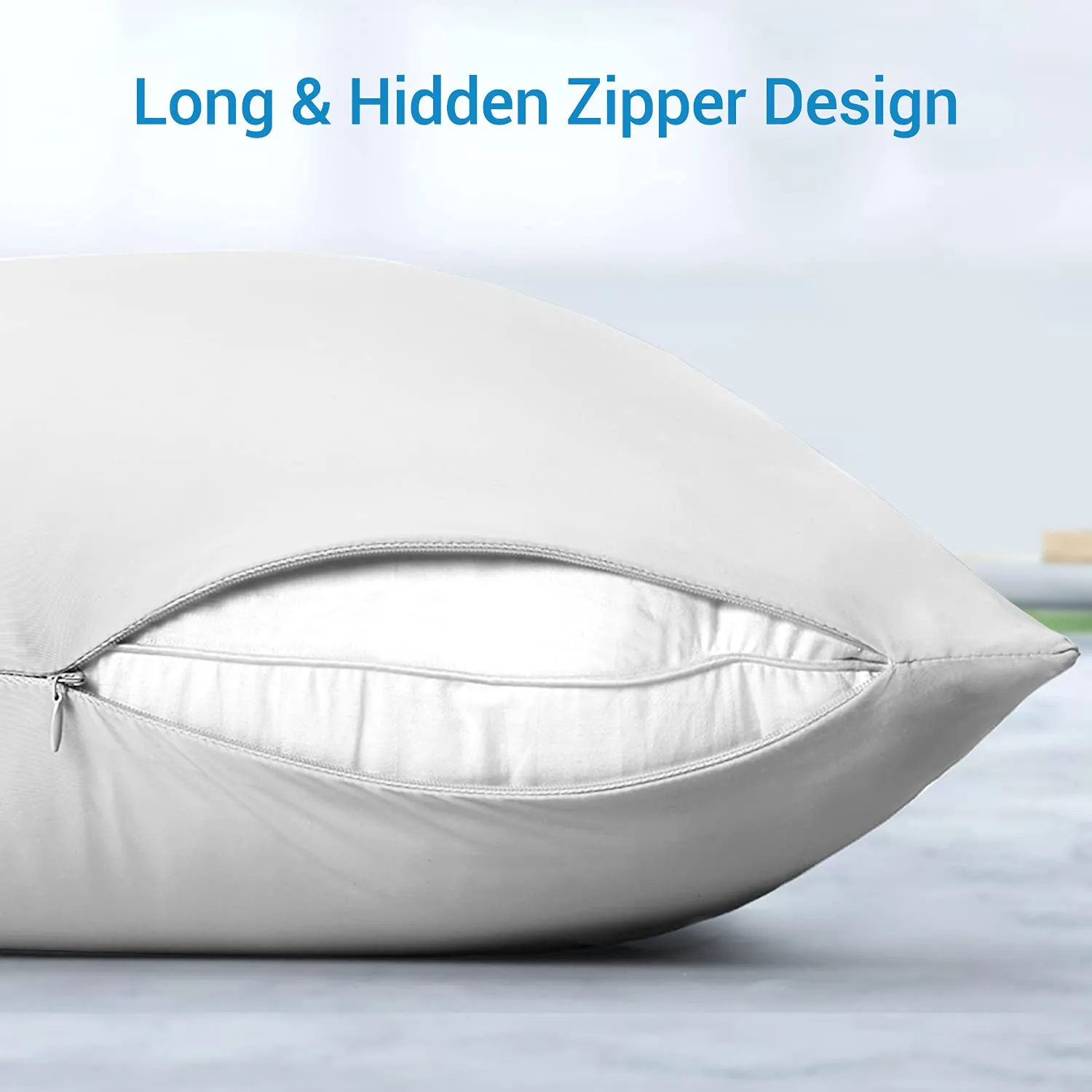 Hidden Zip Design Cool Pillowcases of 2 Pack