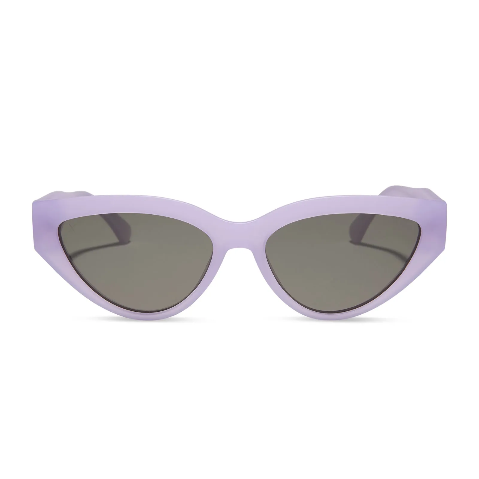 last call - lavender fog crystal   solid grey polarized sunglasses