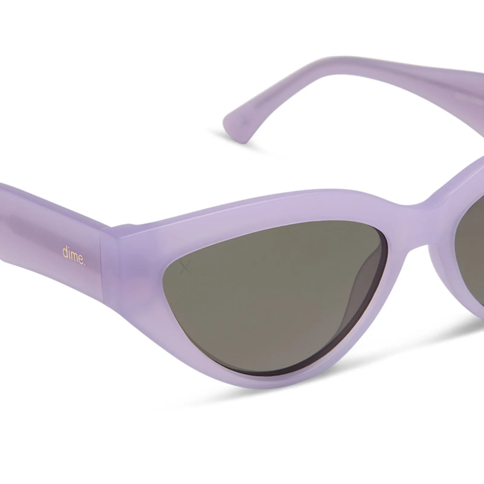 last call - lavender fog crystal   solid grey polarized sunglasses