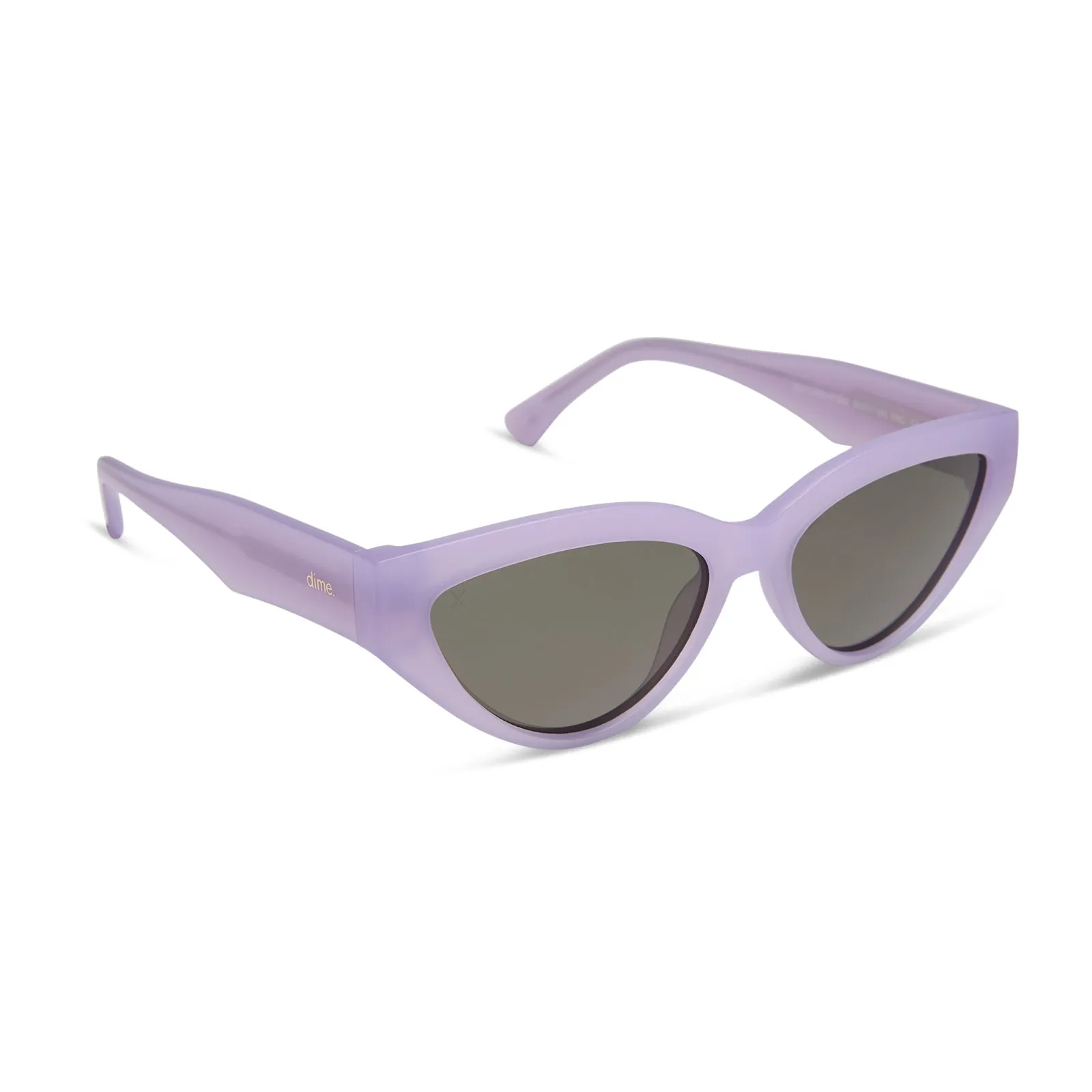 last call - lavender fog crystal   solid grey polarized sunglasses