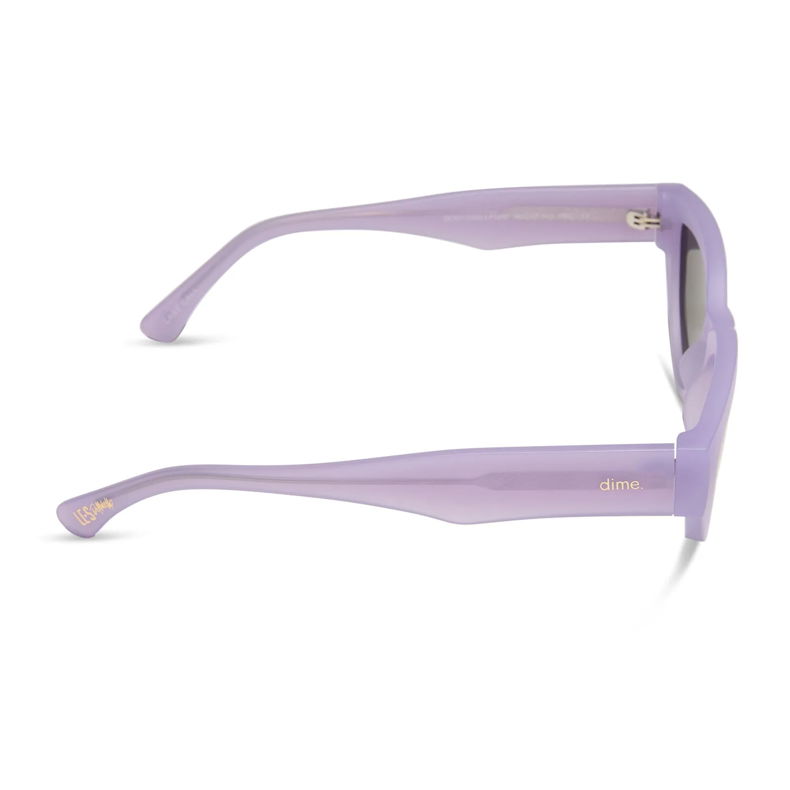 last call - lavender fog crystal   solid grey polarized sunglasses