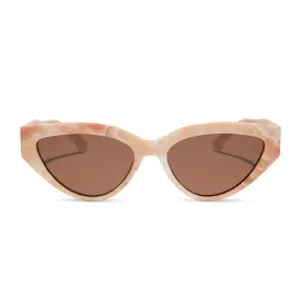 last call - milk n honey   solid brown polarized sunglasses