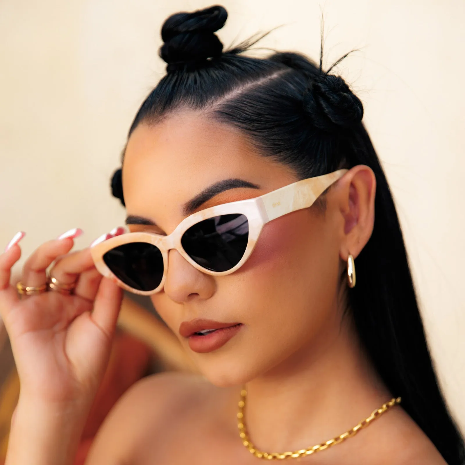 last call - milk n honey   solid brown polarized sunglasses