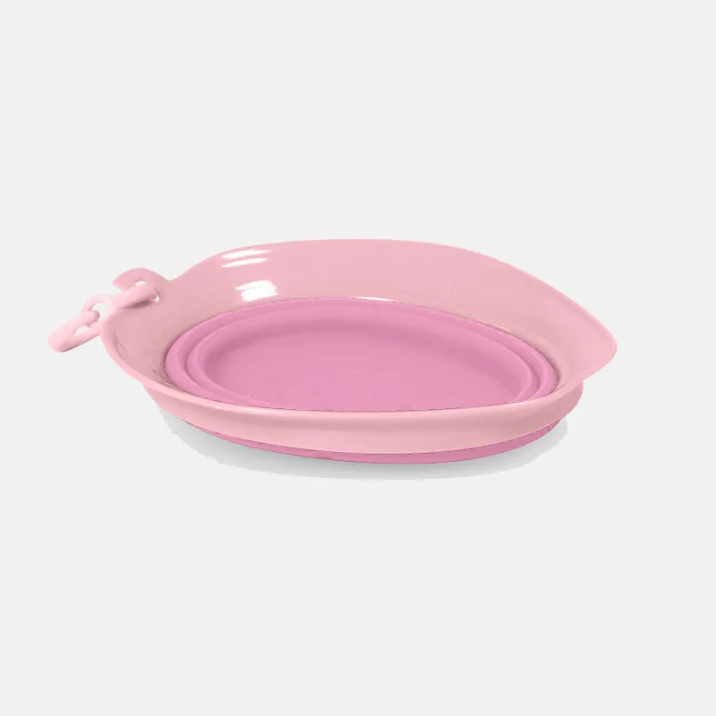 Leaf Travel Bowl Pink