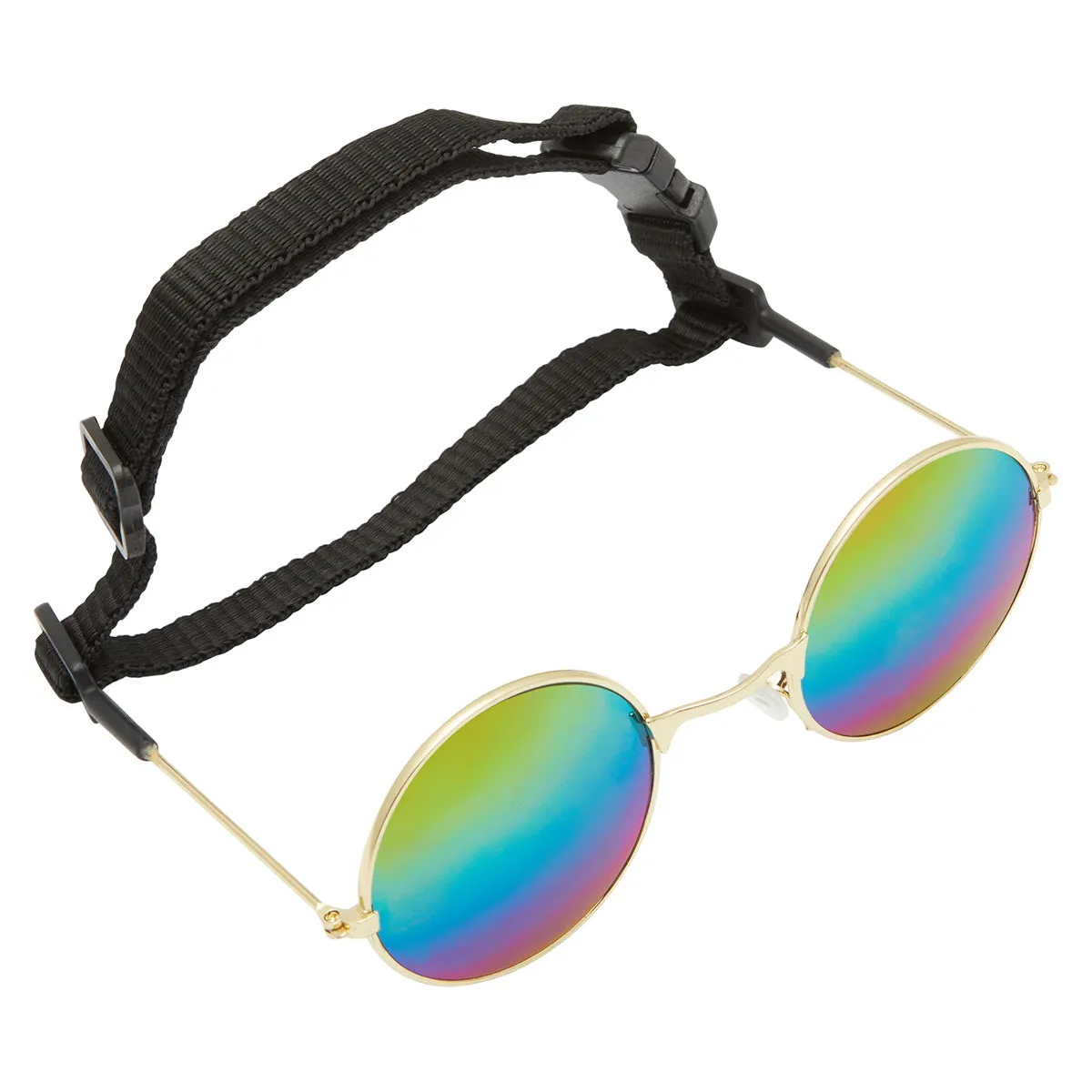 Lexi & Me Dog Sunglasses Round Rainbow/Gold