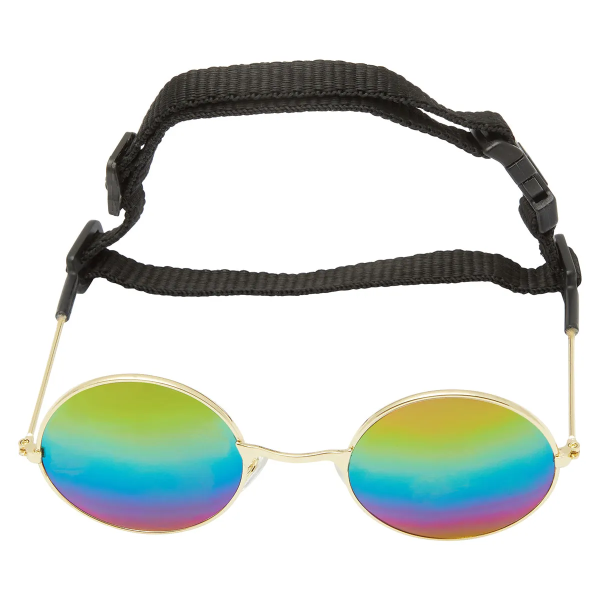 Lexi & Me Dog Sunglasses Round Rainbow/Gold