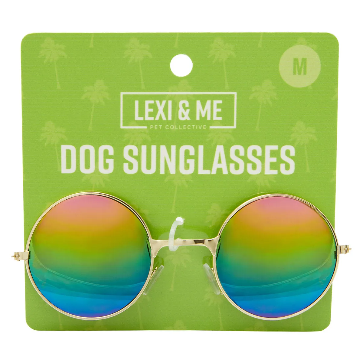 Lexi & Me Dog Sunglasses Round Rainbow/Gold