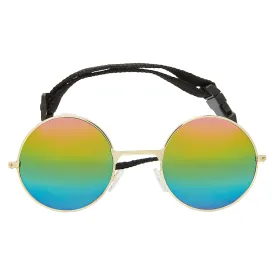 Lexi & Me Dog Sunglasses Round Rainbow/Gold