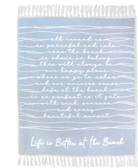 Life is Better at the Beach - 50" x 60" Plush Blanket