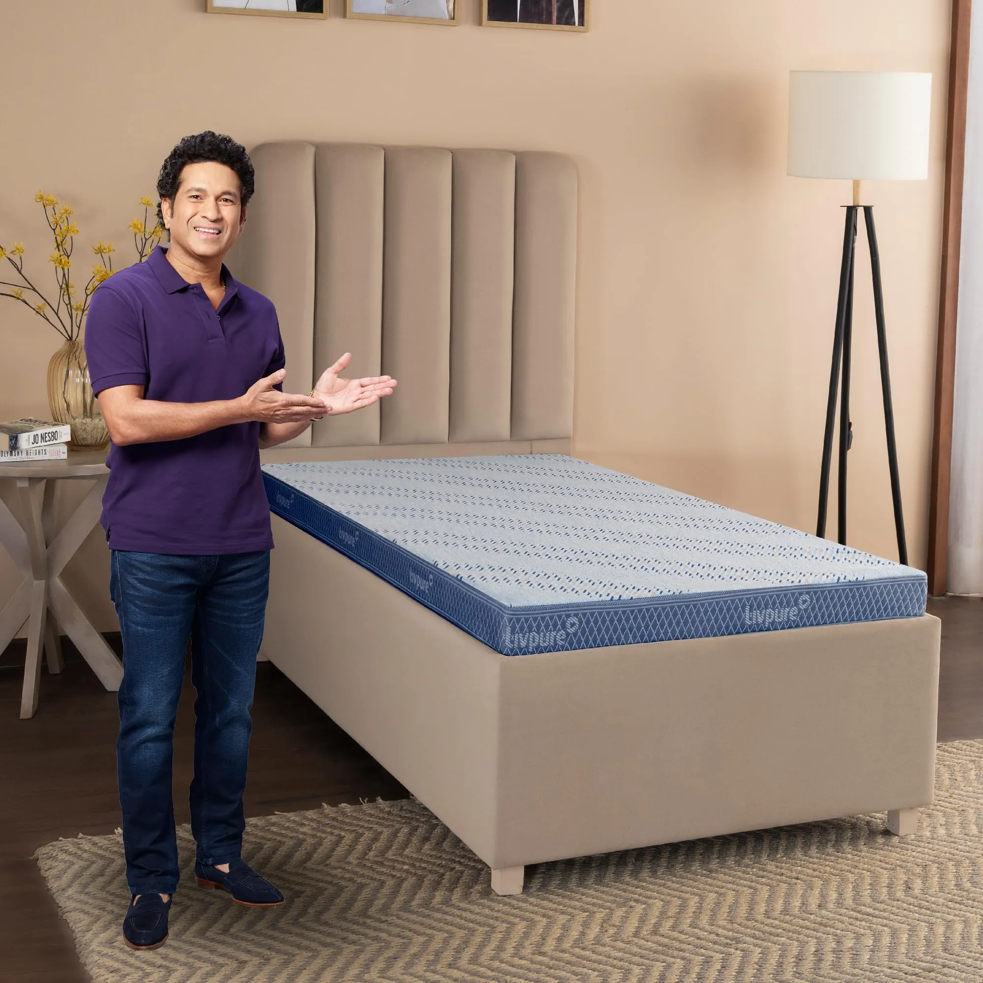 Livpure Smart Lumbar HR Foam Mattress| 3D Sleeptech Zones | Advanced Support with ComfortScience Tech| High GSM Certified Fabric |EGAPA Air Filter|Single Bed (72x36x4) inch, Zipper Cover