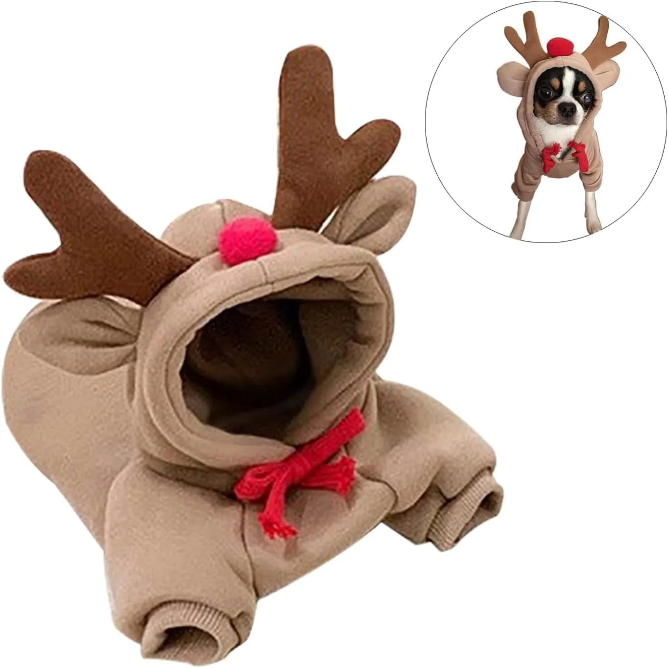 Pet Clothes Dogs Hoodie Sweatshirt - Elk Fruit Shape Cold Weather Clothes Costume Outfit for Puppy Cats Small MediumDog (Small)