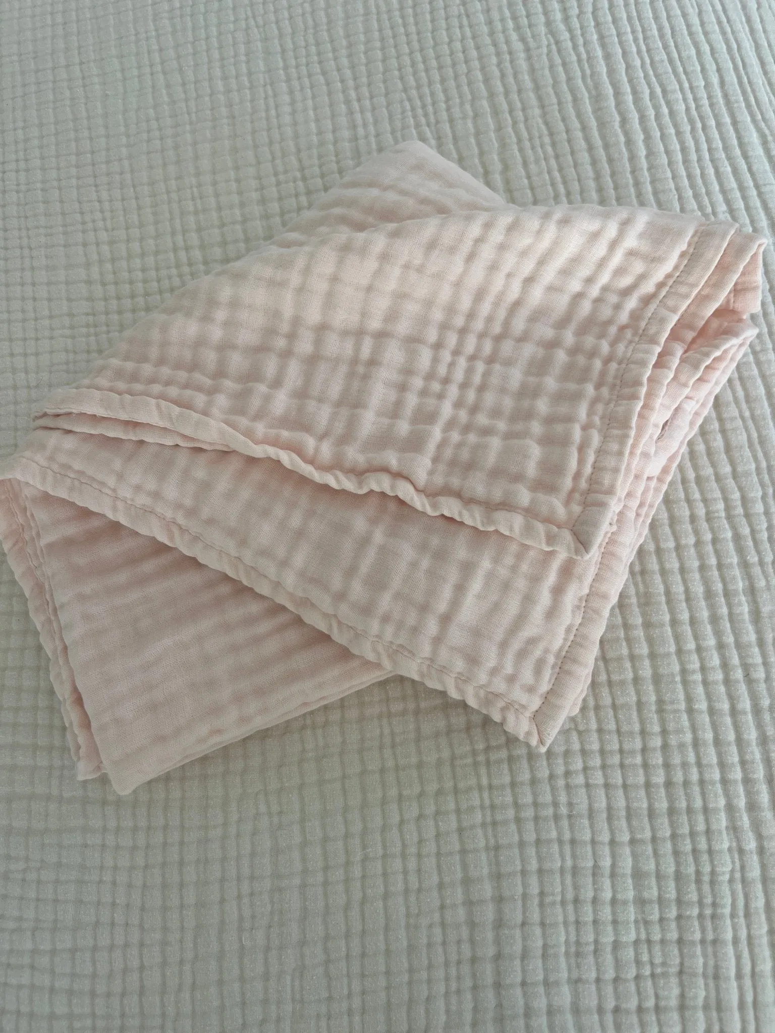 Petal Summer-Weight Organic Muslin Mini Blanket (no heron on this one!)