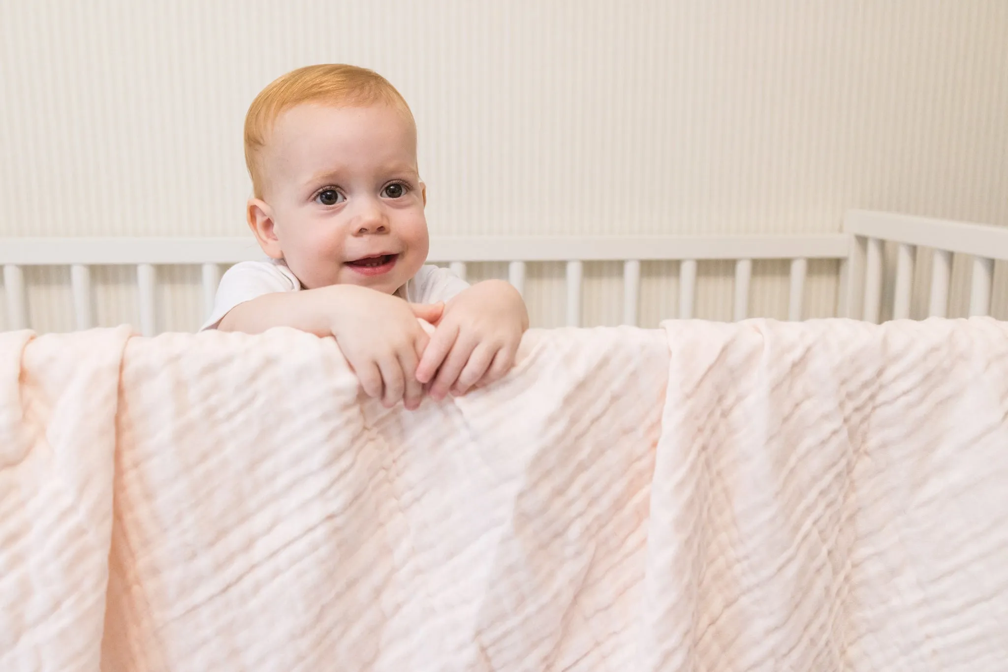 Petal Summer-Weight Organic Muslin Mini Blanket (no heron on this one!)