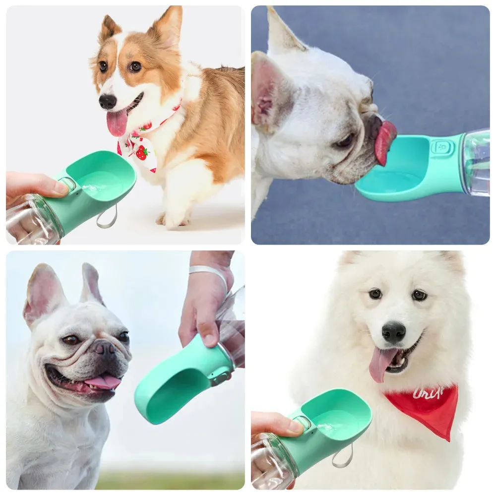 Portable Dog Water Bottle - Leakproof Drinking Bowl