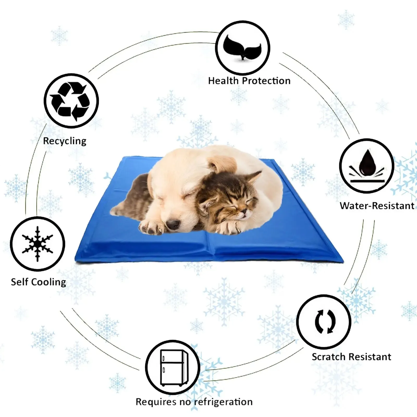 Sprint industries pet reusable cooling gel pad mat dogs cats