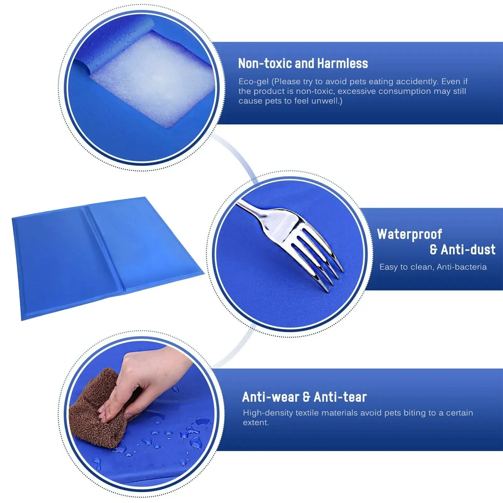 Sprint industries pet reusable cooling gel pad mat dogs cats