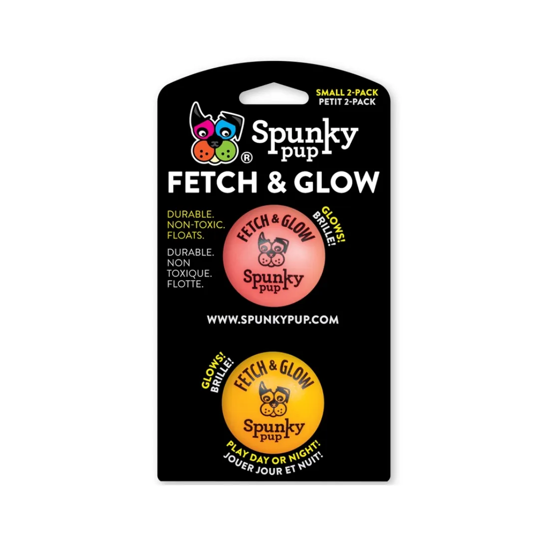 Spunky Pup Fetch and Glow Small Ball Dog Toy