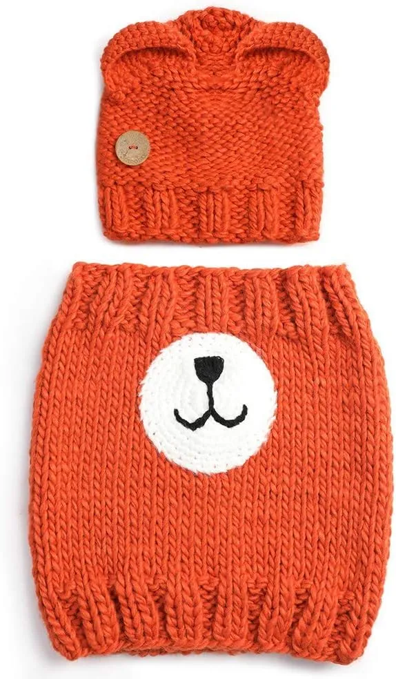 Sumolux Winter Kids Warm Cat Animal Hats Knitted Coif Hood Scarf Beanies for Autumn Winter