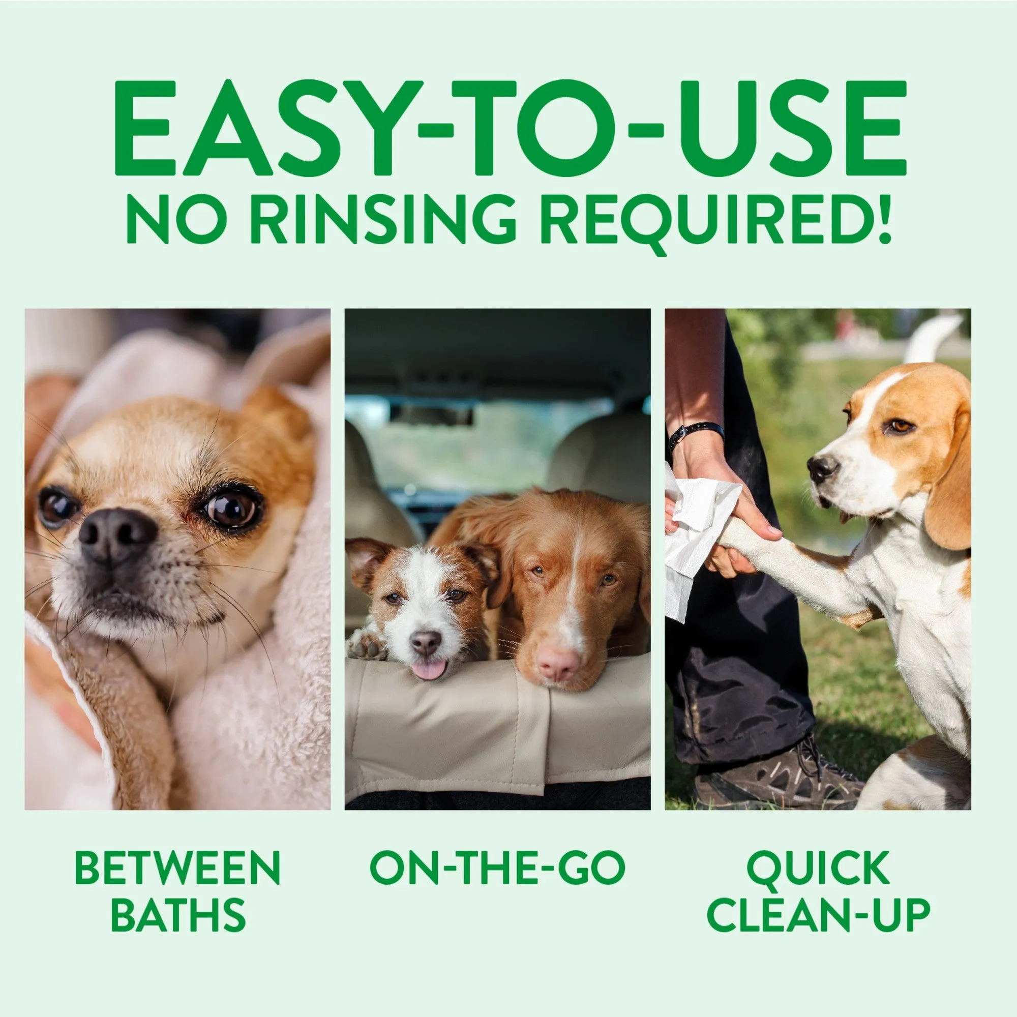 TROPICLEAN Papaya and Coconut Waterless Shampoo for Pets