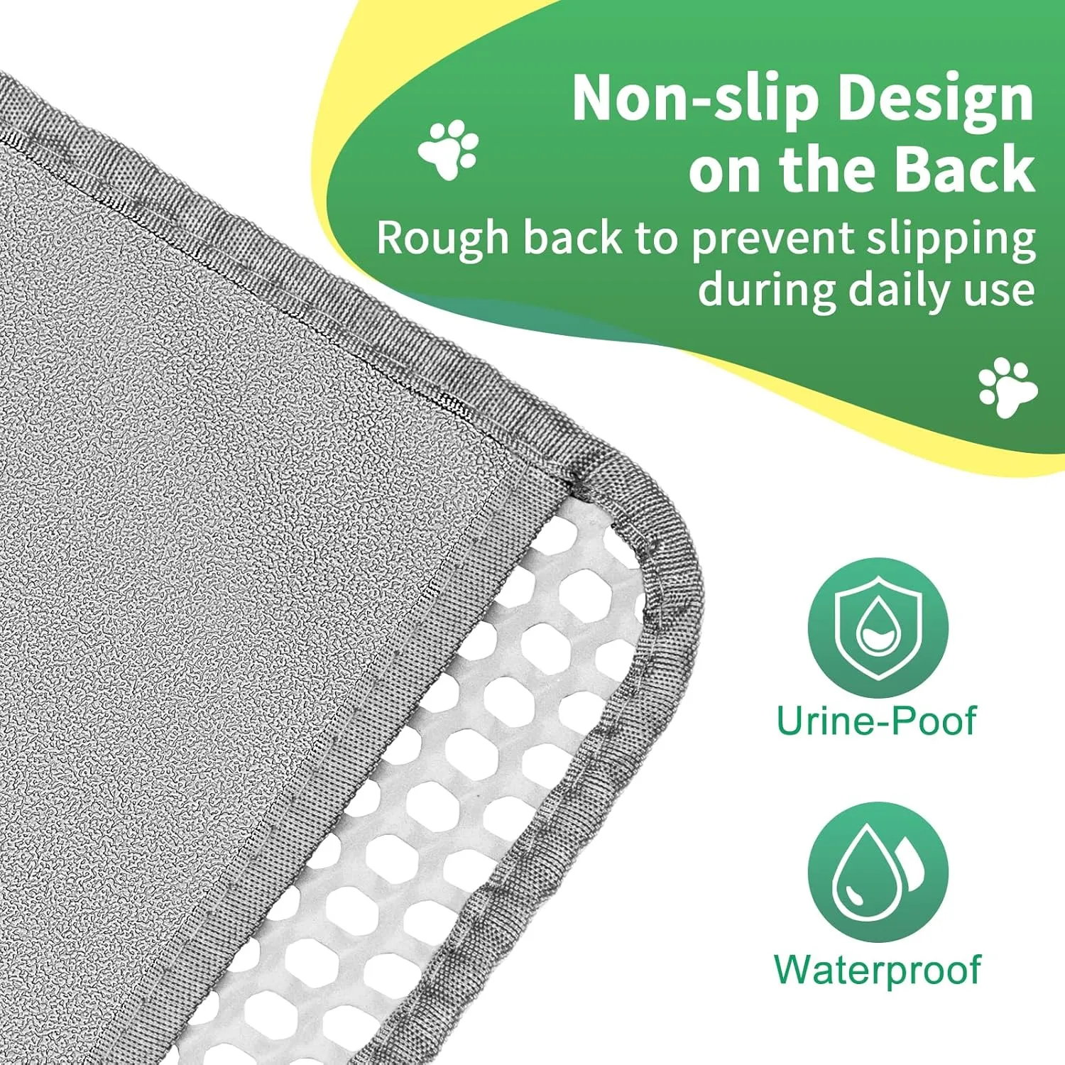 XXL 47''X 36'' Supper Large Cat Litter Box Mat,2 Layer Litter Mat for indoor cats,Rug for Pet kitty,Litter Trapping Mats,Waterproof Urine Proof,Non-Slip