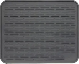 XXL Super Size Silicone Dish Drying Mat 24 x 18 Inch - Large Drainer Mat and Trivet by LISH (Slate Grey, 24 x 18)