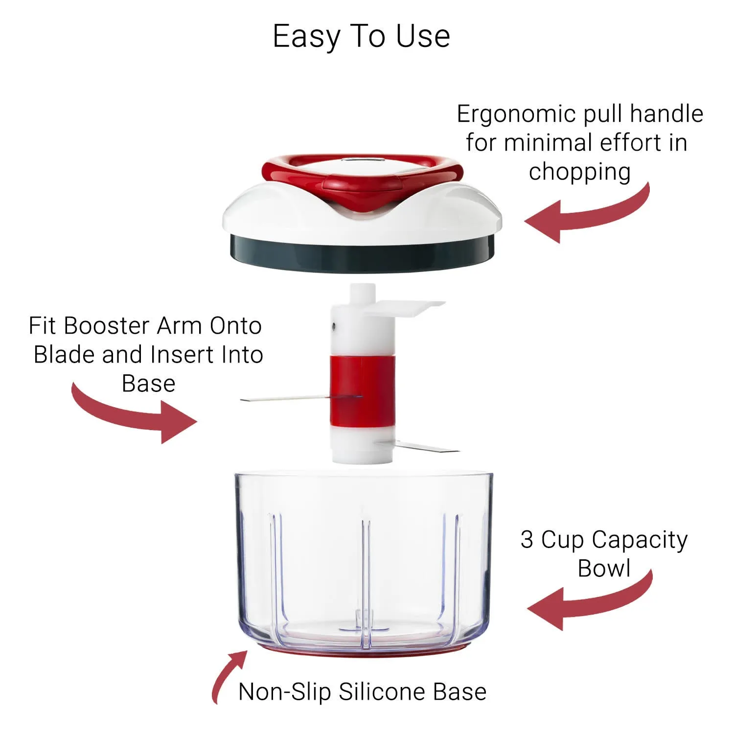 Zyliss E910015U 25 Oz. Easy Pull Food Processor